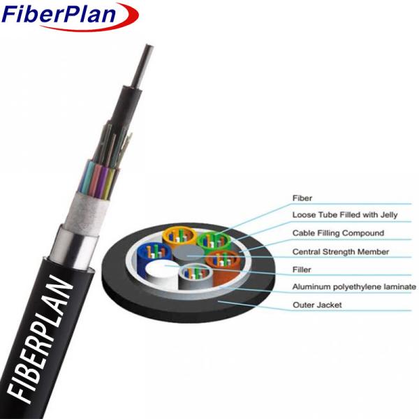 Buy cheap Black Outdoor Aluminum Tape Duct Armoured Fiber Optic Cable GYTA for Burial Installation from wholesalers