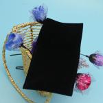 Black Jewelry Envelope Pouches Printed Logo 10 X 8cm Size Lightweight