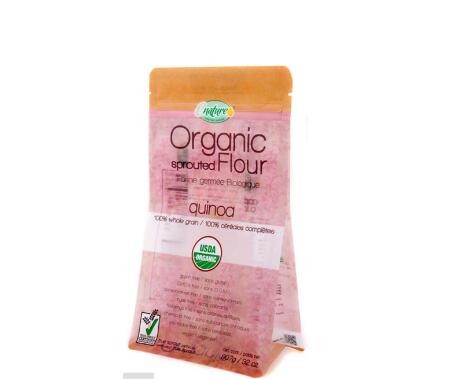 Printing eco friendly recycled resealable k kraft paper bag with clear window for Food