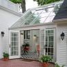 Buy cheap Garden Curved Glass Roof Sunroom Inclined Roof Glass House Energy Saving Tempered Glass Aluminium Greenhouse Ultraviolet Protection from wholesalers