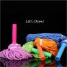 Buy cheap Thread Cotton Cleaning Mop 120cm Length Plastic Handle 125Grams Wringing Dry Hand Wash Free from wholesalers