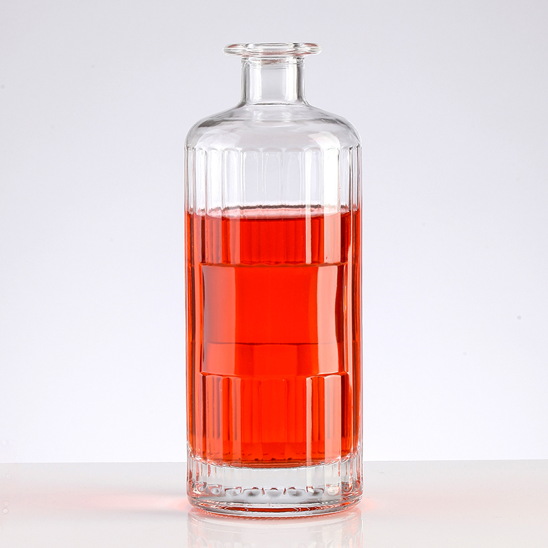 Hot Stamping Surface Handling Custom Logo Empty Glass Bottle for Liquor Rum Gin Tequila