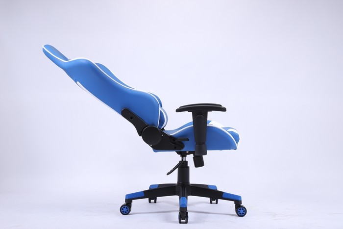 Blue Ergonomic Gaming Swivel Chairs 0.169CBM Revolving Chair Back Support Aluminium Base