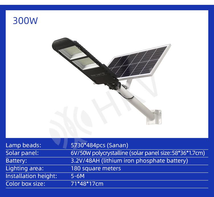 Solar Street Light Outdoor Courtyard Led Lamp Remote Control Waterproof Garden Light