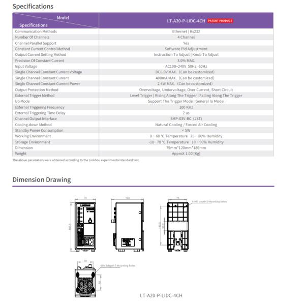 Constant Current Type Digital Lighting Controller LIDC Series Support 256 Levels Brightness Control