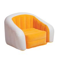 Buy cheap Round U-Shape Leisure Flocked PVC Inflatable Single Sofa product