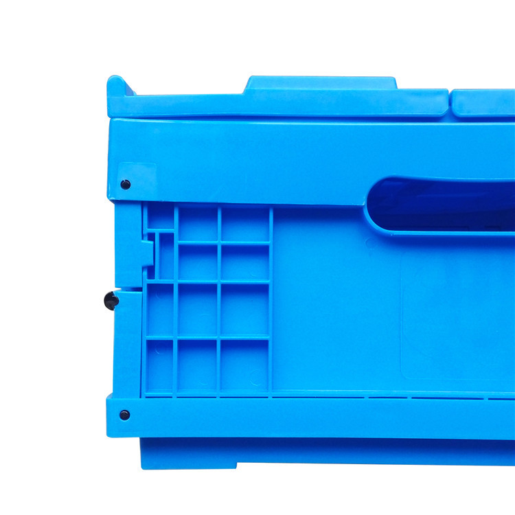 Attached Lids Virgin PP Small Collapsible Plastic Crates Light Duty