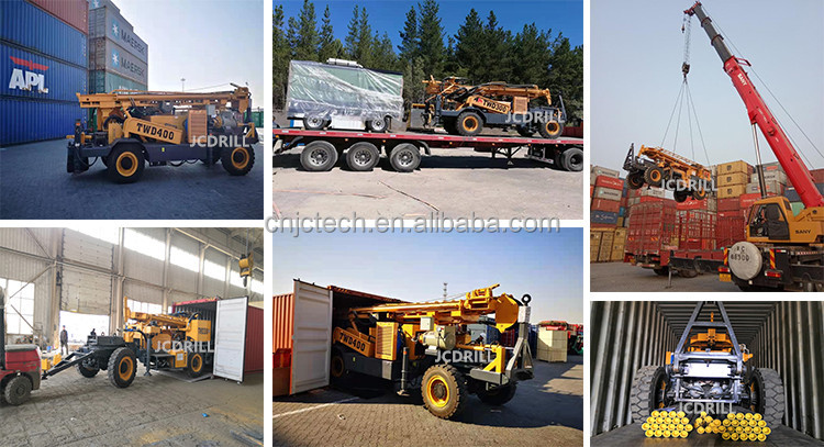 Trailer Mounted Air Dth Borehole Water Well Drilling Rig Machine 300m