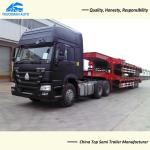 3 Axle 60 Tons Lowbed Semi Trailer For South Sudan