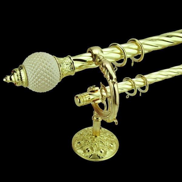 Buy cheap Customized Twist Pipe Curtain Rods Cubicle Anodized Contracted Brass from wholesalers