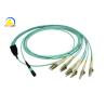 Buy cheap 12F MPO Female Patch Cord 6 DLC 10G OM3 Aqua Color Around Cable from wholesalers