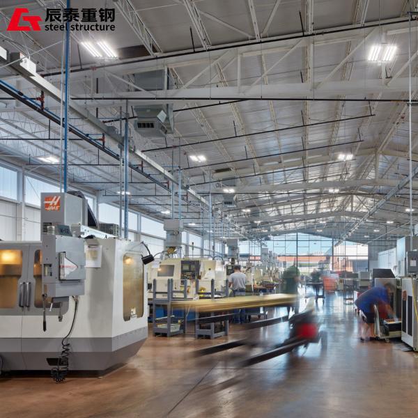 Galvanized Light Steel Structure Frame Workshop with Bridge Crane