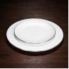 Buy cheap 3pcs Fully Vitrified Silver Edge Colored Porcelain Dinnerware from wholesalers