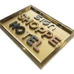 Laser Cutting 201 304 316 Grade Stainless Steel Hotel Signage Metal Fabrication