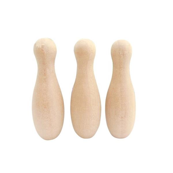 Buy cheap Unfinished DIY Craftwooden Bowling Toy Children Adults Vintage Wooden Bowling Game from wholesalers