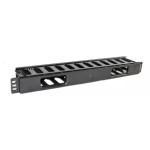1RU Horizontal Single Sided Cable Manager With Finger Duct Cat6 24AWG Metal /