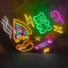 Buy cheap Pizza neon sign hot dog custom neon signs for snack bar food shop from wholesalers