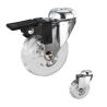 Buy cheap 2 Inch PU Casters For Furniture Bolt Hole Head Soft Clear Castors Single Lock from wholesalers