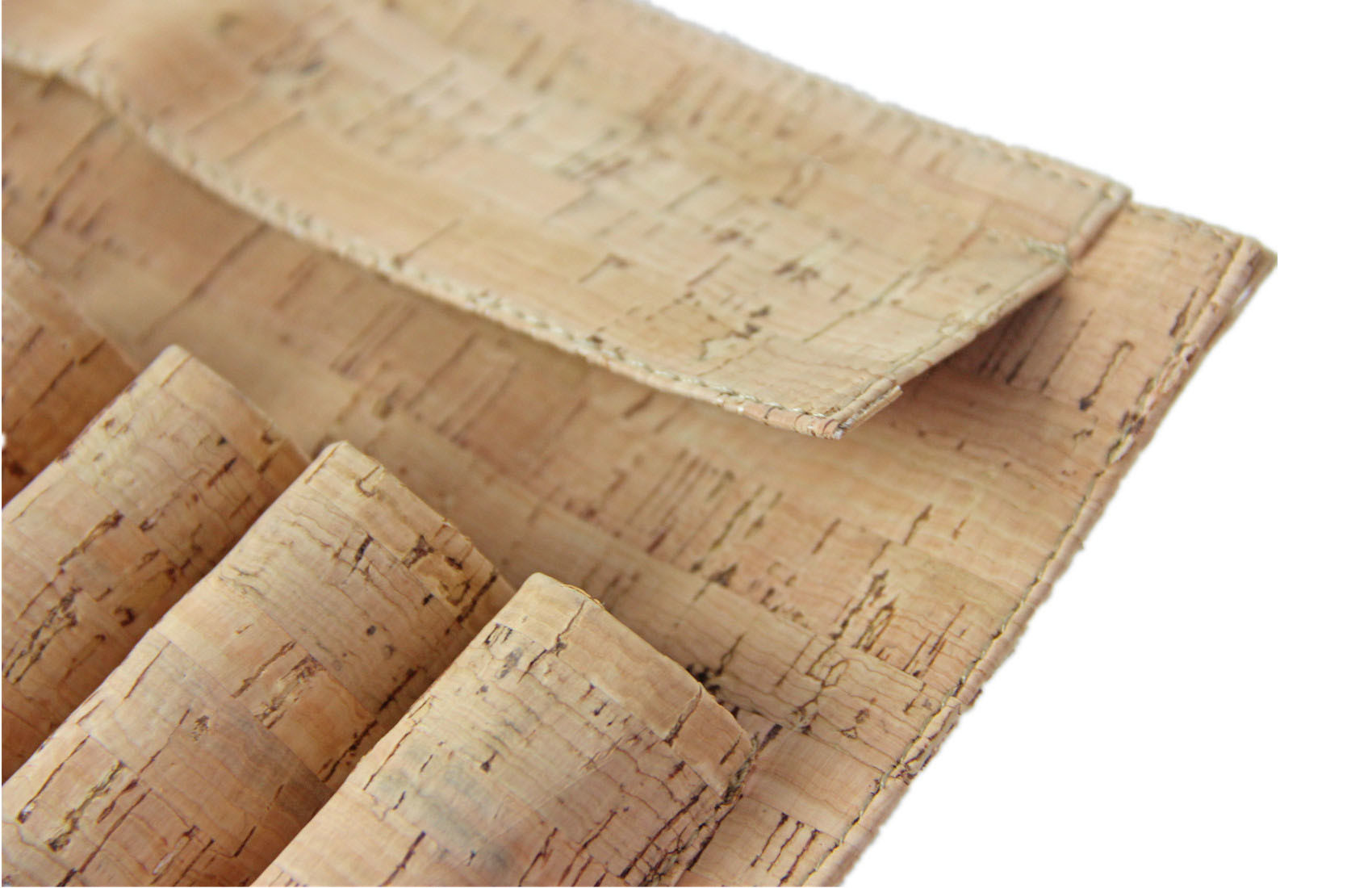 Mark Pen Roll Up Stationery Cork Wrap Pencil Case Antifouling Tearproof ISO9001