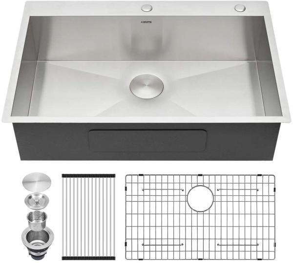 Buy cheap 30x22 Drop In Top Mount Stainless Steel Kitchen Sink Basin from wholesalers