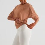 Double Sided Brocade Mesh Stitching Casual Sports Top Fitness Women'S Short