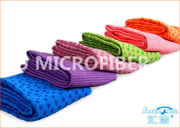 Buy cheap Square PVC Non-Slip Skidless Yoga Towel / Super Absorbent Non Skid Yoga Towel from wholesalers