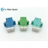 Buy cheap Green Aqua Duplex LC Fiber Optic Adapters With Internal Shutter Flanged from wholesalers