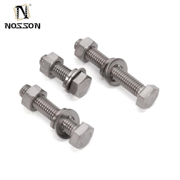 ZINC PLATED Stainless Steel Hexagon Bolts And Nuts DIN933 for Mechanical Applications m3 m4 m5 m6 m8 m10 m12 m14 m16 m20
