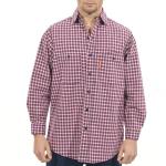 Yarn Dyed Printed Fire Retardant Work Shirt 210gsm 260gsm FR Plaid Shirt For