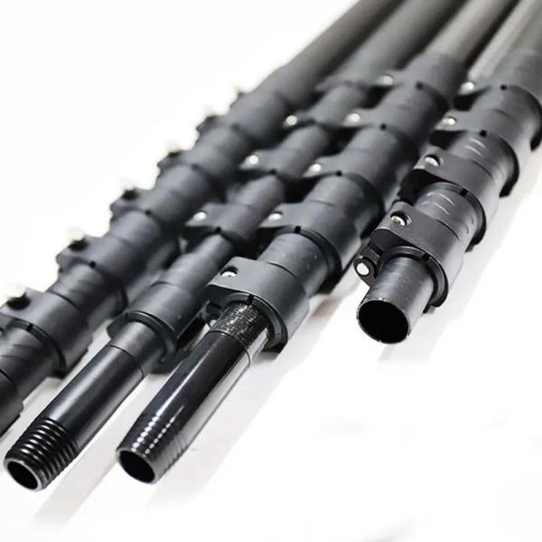 3K 12K Surface Carbon Fiber Telescopic Pole High Stiffness Low Weight Wear