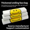 Buy cheap Customizable PE Shopping Bag T Shirt Grocery Bags With Cheerful Smiley Face Design from wholesalers
