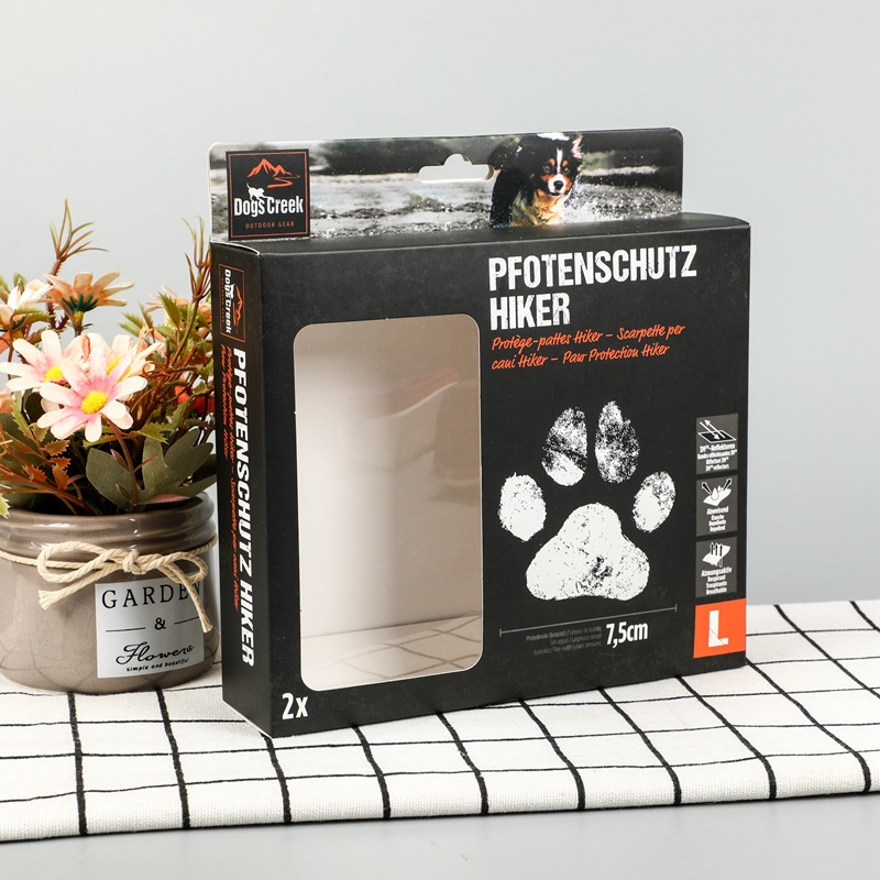 OEM Folding Pet Dog Leash Packaging Paper Box with Clear Window L*W*H cm Customized