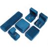 Buy cheap Wholesale manufacturing hot selling Luxury Jewellery Box Personalized Custom logo high end Blue Necklace Bracelet Earrings Ring Packaging Velvet from wholesalers