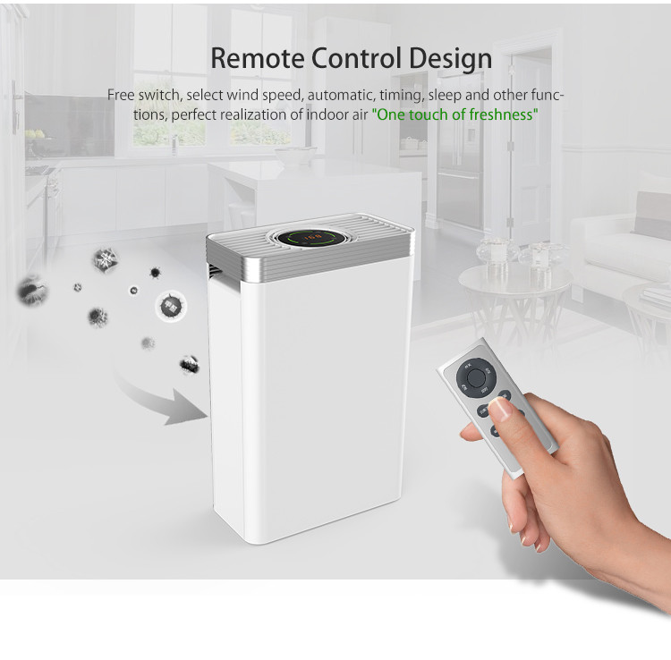 Super Quiet 20dB Home Hepa Air Purifier For Viruses And Bacteria With LED Light