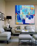 Abstract Still Life Oil Painting , Contemporary Fruit Oil Painting For Home