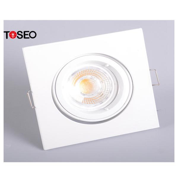 Quality Square White Ceiling Recessed Spotlights Gu10 Downlight Adjustable for sale