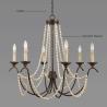Buy cheap French iron chandelier with Wooden Bead Chains for Dining room Restaurant (WH-CI-08) from wholesalers