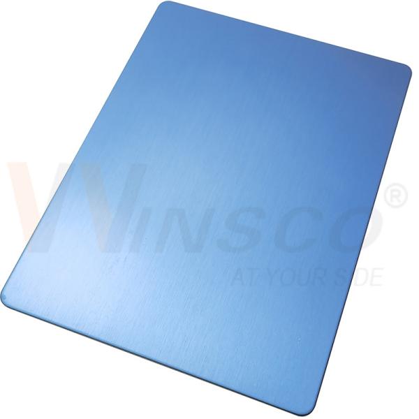 Buy cheap 0.4-3mm Thick Blue Color Matte Inox Metal Sheet 201 Grade Stainless Steel Plate Hairline No.4 Finish from wholesalers