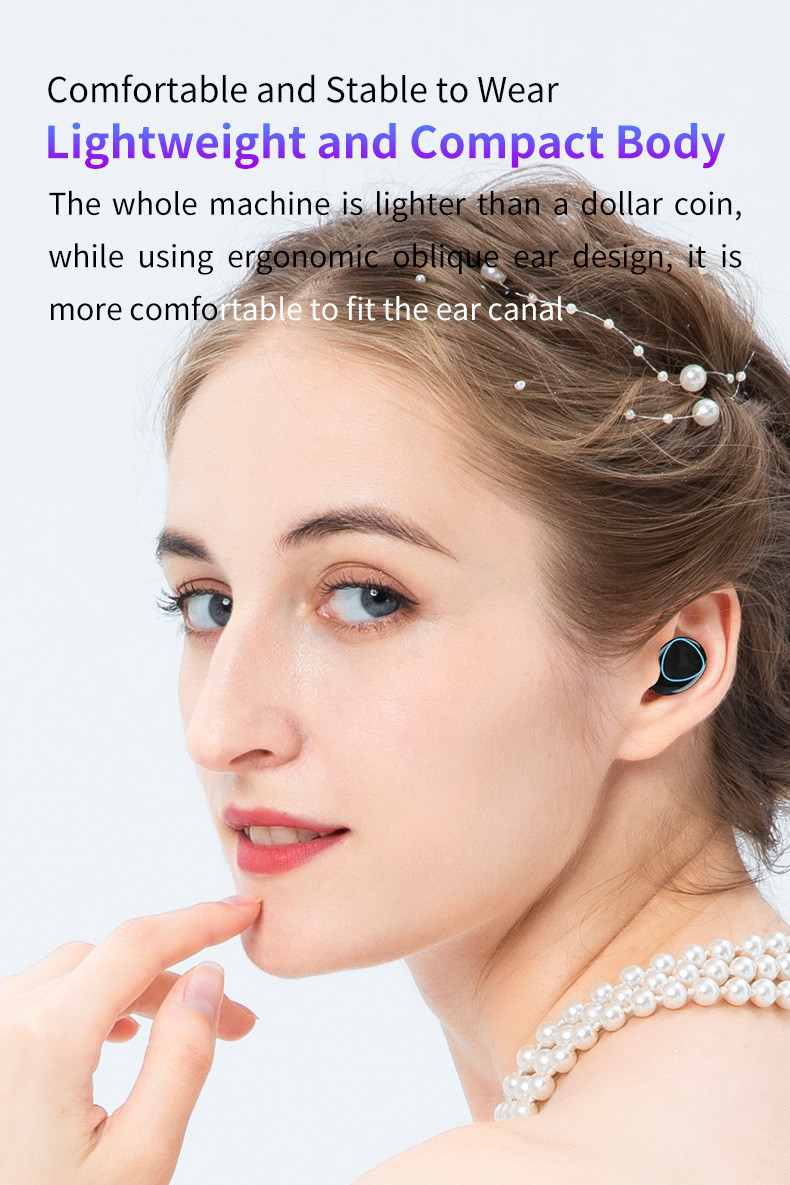IPX7 Waterproof In Ear Bluetooth Earphone 33ft Operating Auto Pairing