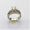Buy cheap 925 Sterling Silver 6mm CZ Diamonds Engagement Wedding Ring(R283) from wholesalers