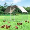 Buy cheap 6.67' Chicken Coop Galvanized Metal Hen House Large Rabbit Hutch Poultry Cage Backyard with Cover Walk in Chicken Cage from wholesalers