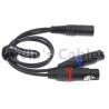 Buy cheap Dual Track Audio Arri Power Cable XLR 5 Pin Male To 2 XLRs 3 Pin Female from wholesalers