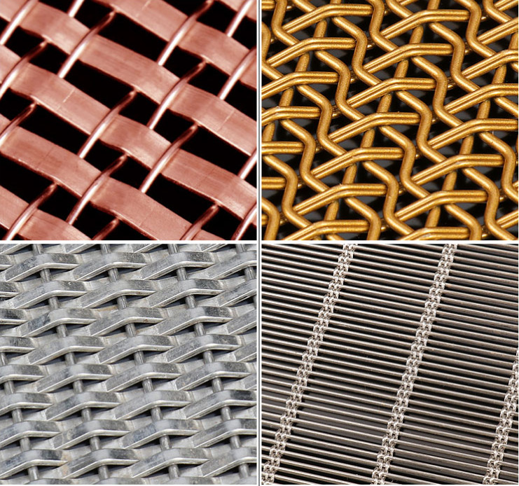 Architectural Crimped Woven Wire Mesh Decorative Metal Chain Mesh Curtain Alloy Mesh Coil Drapery
