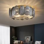 Ceiling chandelier for living room Leaf glass decorative celling lights modern