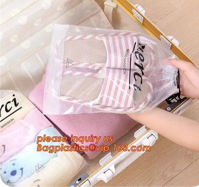 Biodegradable Christmas deco drawstring candy storage bag, oxford red christmas stocking candy bag packing bagplastics