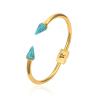 Buy cheap Stainless steel jewelry couple big diamonds bracelet 14k gold adjustable bangles from wholesalers