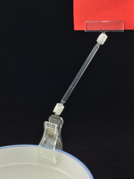Buy cheap POP Clip Sign Holder PS / PC , Supermarket Display Plastic Shelf Clip from wholesalers