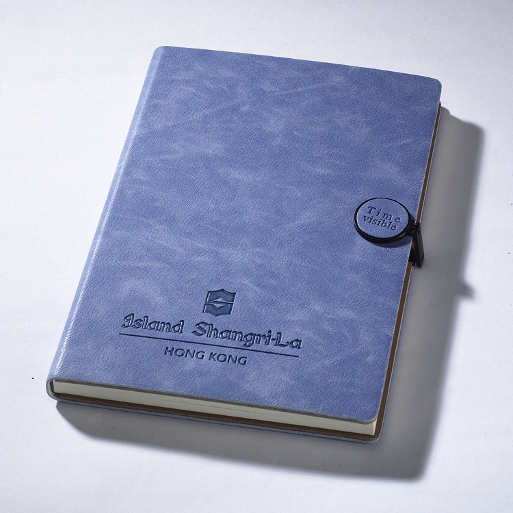 128gsm Matt Art Paper Interior Custom Luxury PU Leather Embossing Notebooks for CMYK Offset Printing