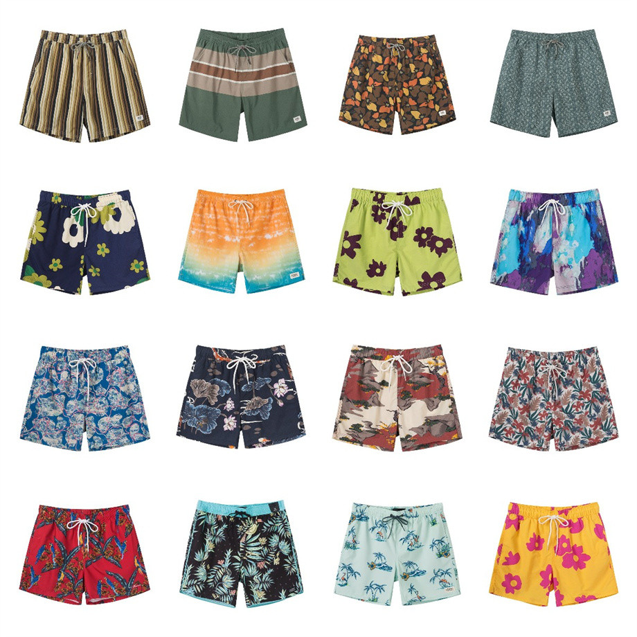 Custom Design Your Own Logo Sublimation Printed Waterproof Board Shorts Four Way Stretch Swim Trunks