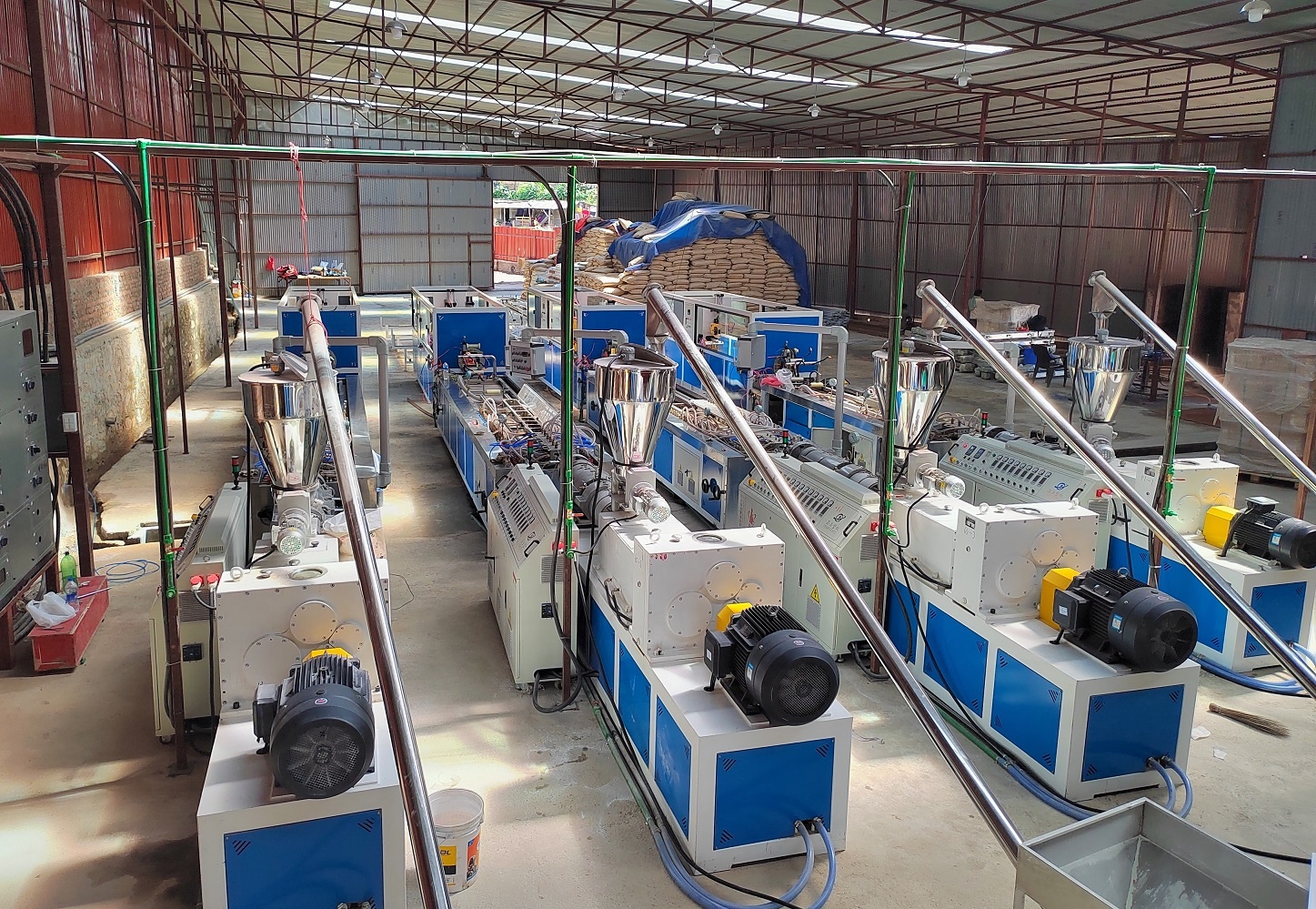 Single-screw Design Fiber Reinforced Geo Strap Band Production Line for PP PE Raw Material